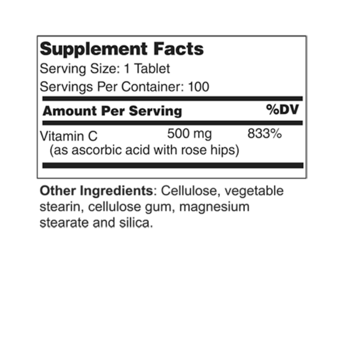 Vitamin C 500 mg with Rosehips