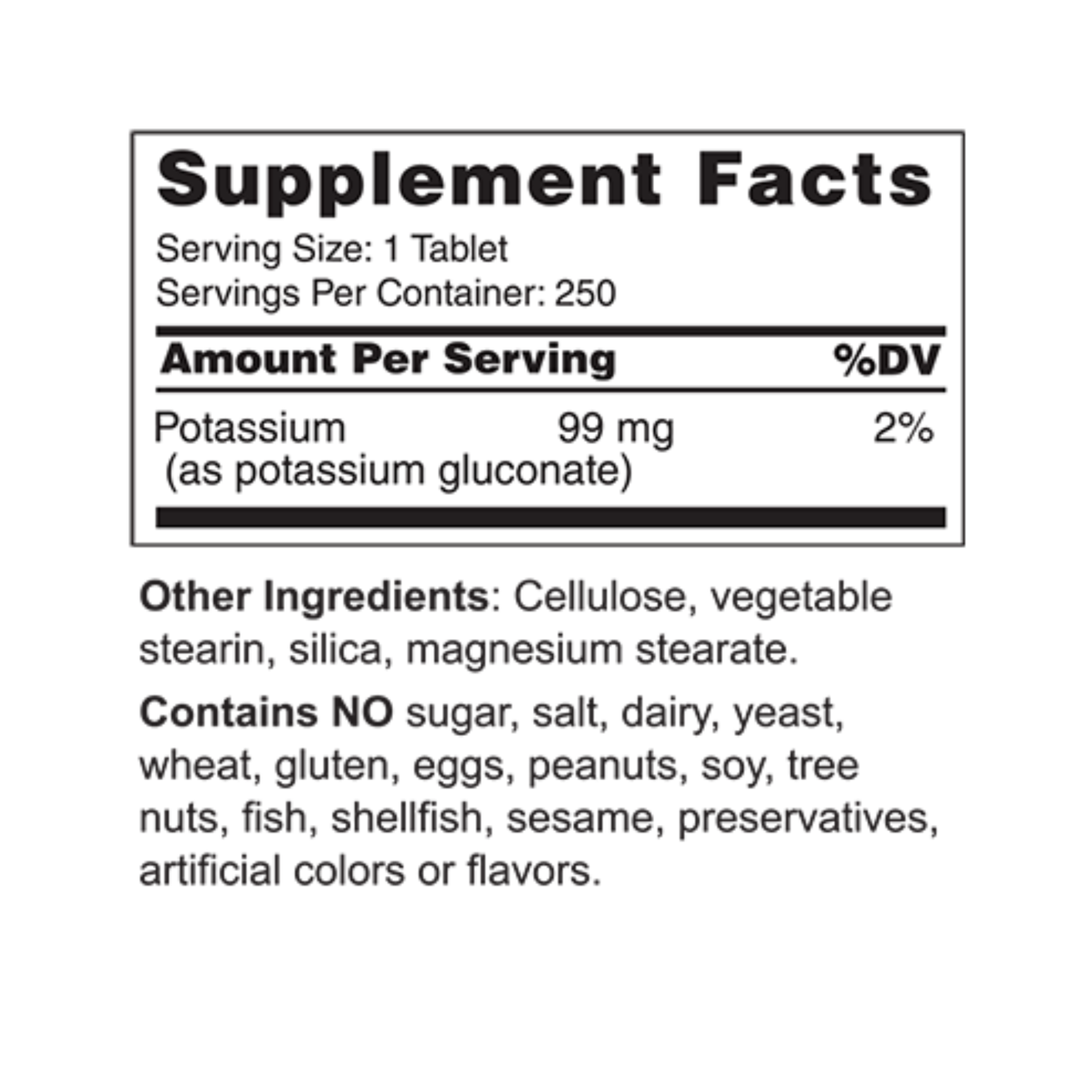 Potassium 99mg