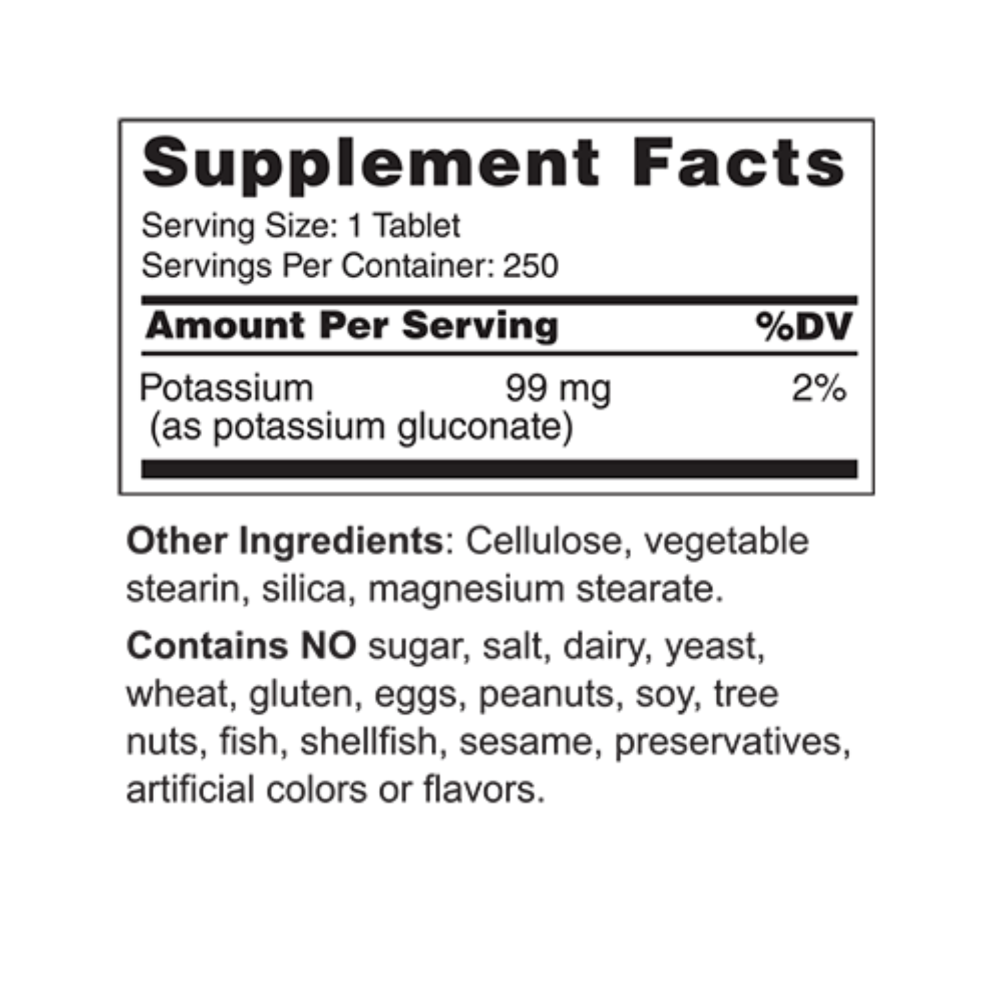 Potassium 99mg